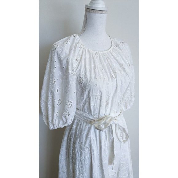 Aje Silvatica BRODERIE Midi Dress White - Picture 8 of 15